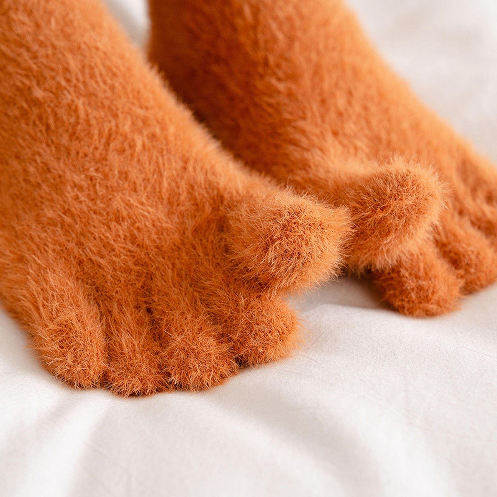 MOGSA Lot de 3 paires de chaussettes épaisses à cinq doigts pour femme