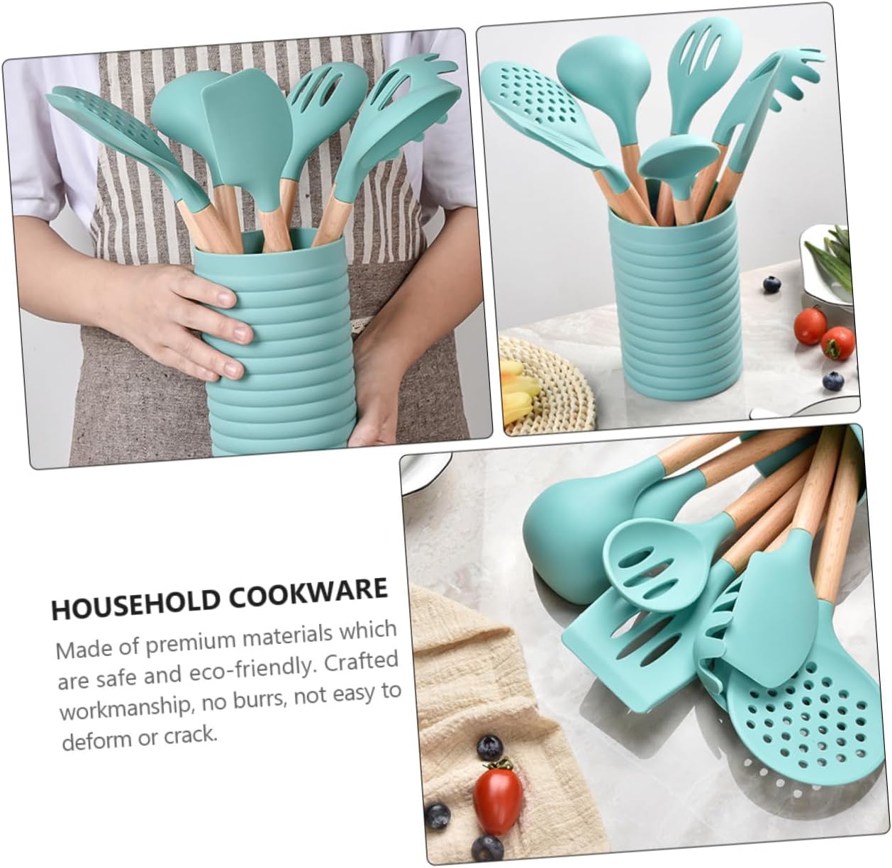 Amosfun 1 Set 7 Pcs Silicone Kitchenware Kitchen Gadgets Household Gadgets Kitchen Utensils Household Cooking Utensils Useful Baking Spatula Novel Cooking Ware Nonstick Cookware 5 71XDXw0wzML. AC SL1283