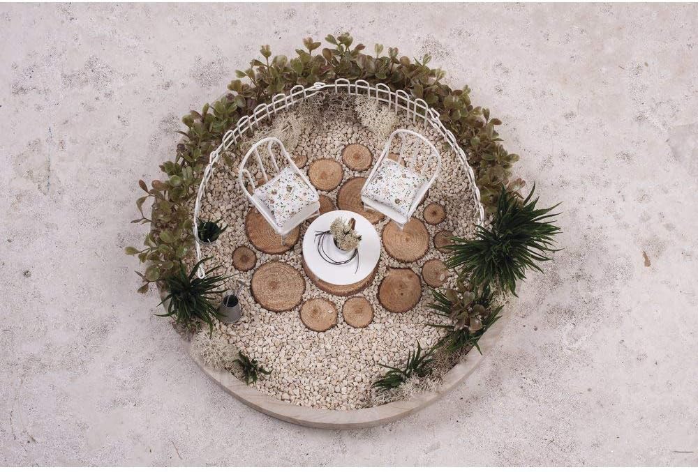 RAYHER Set of 3 Pieces 1 set white/2 Chairs + 1 Table 46066102 with 18 x 13 x 5.8 cm, Weiß - Image 3