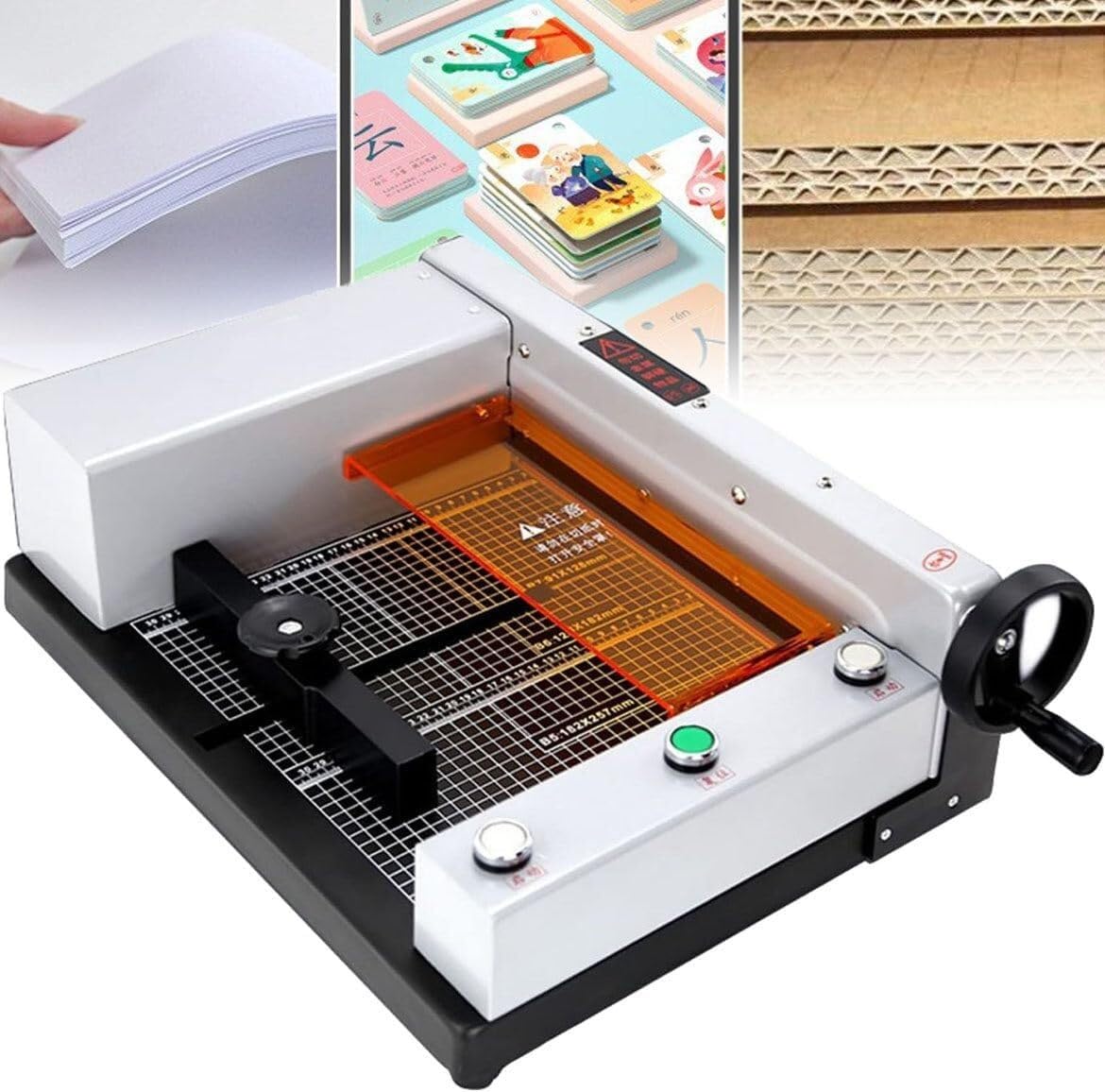 YXFAZPP Small paper cutter Electric Paper Cutter Heavy Duty Automatic Guillotine Paper Cutter With 40 Mm Cutting Thickness With Grid Lines For Cardstock Leather Office Home