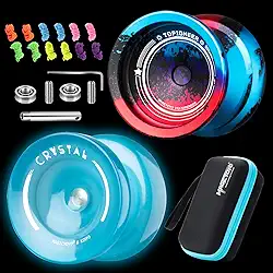 MAGICYOYO Pacote De Ioiô Metal Finger Spin Yoyo V12 + Plástico K2, Responsivo Para Crianças 8 A 12 Anos, Profissional Adultos, Ioiôs Função Dupla Com Kit Rolamento