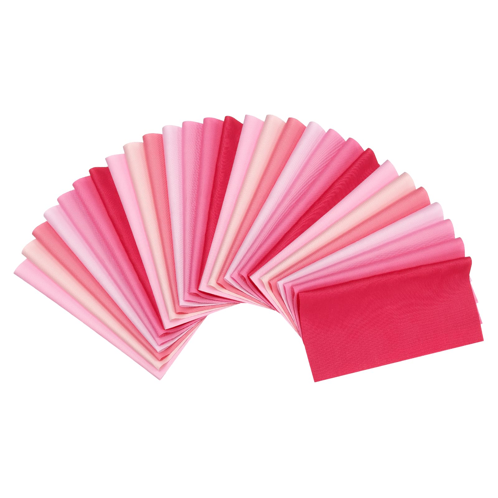 PATIKIL Cotton Fabric Bundles, 28Pcs 4 x 4 Inch Fat Quarter Solid Color Precut Fabric Squares for Sewing Patchwork Quilting DIY Crafts, Pink