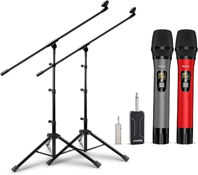 Bietrun WXM02 with 2 Pack Mic Stand