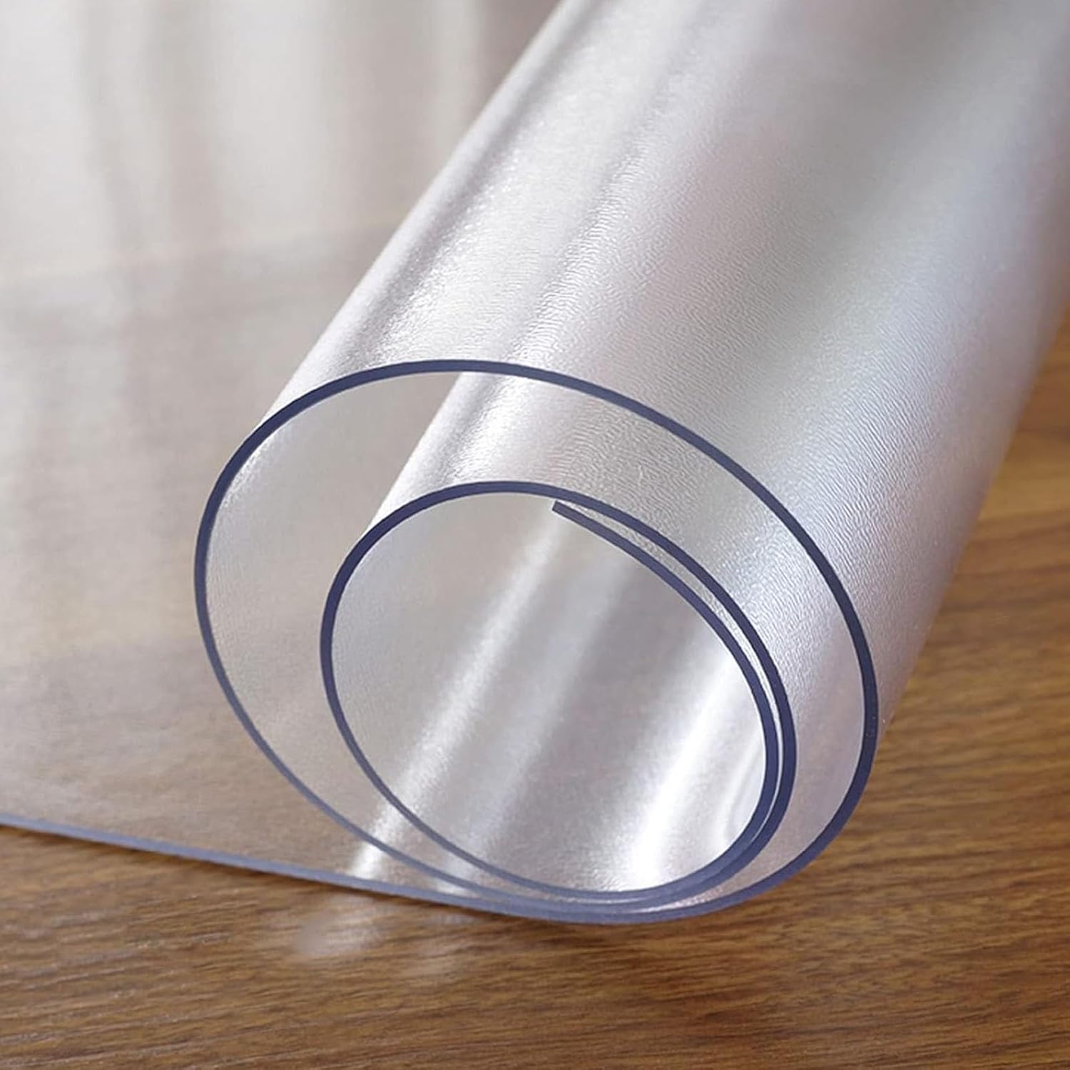 47 x 87 inch Rectangular Clear Plastic Desk Pad Mat, Clear Desk Mat Clear Writing Desk Pad, Frosted 2(mm) Thick Scratch Proof and Easy Cleaning for for Coffee Table, Dining Room Table