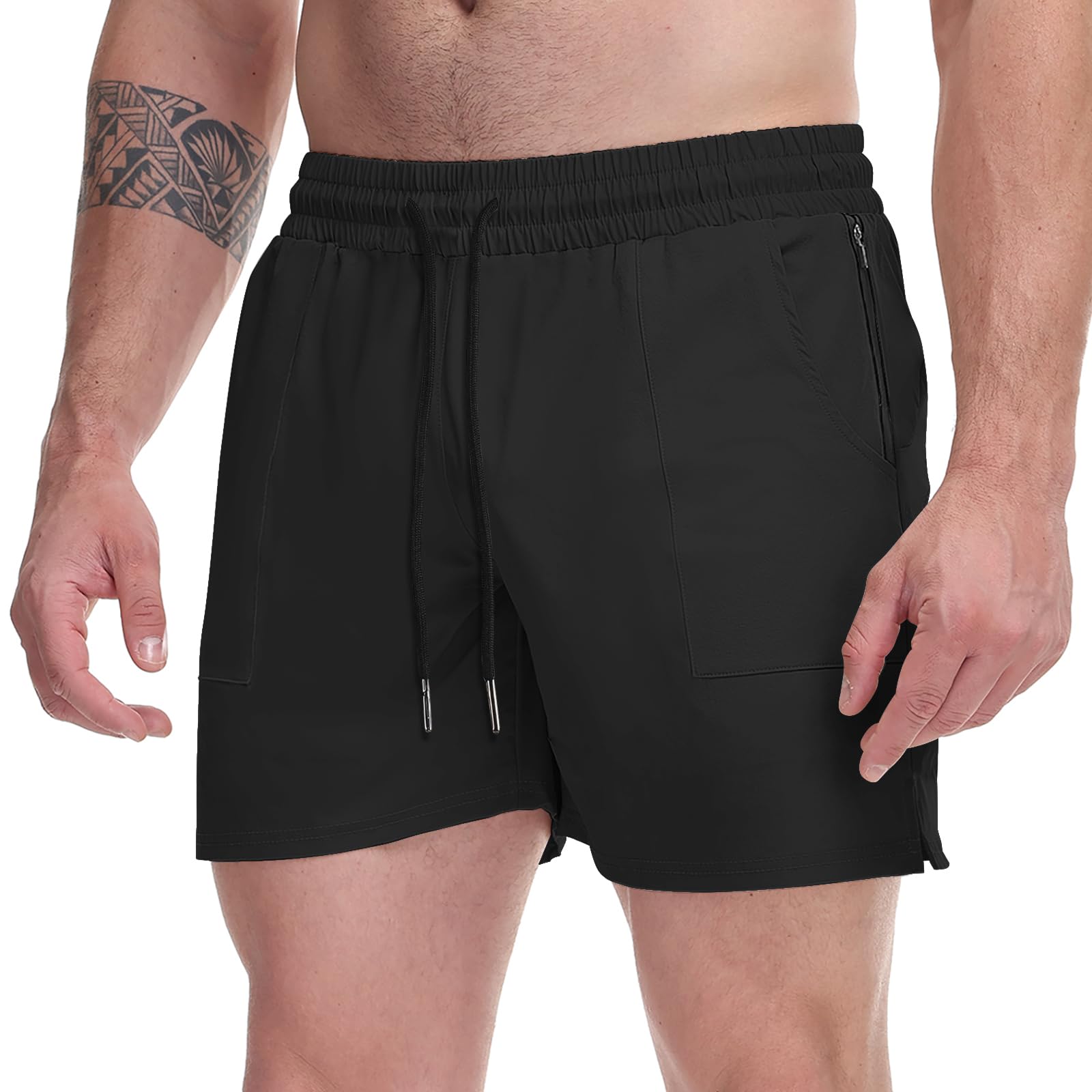 MAIKANONGMen’s Gym Running Shorts, Workout Gym Athletic Shorts for Men Quick Dry Lightweight Training Shorts with Pockets