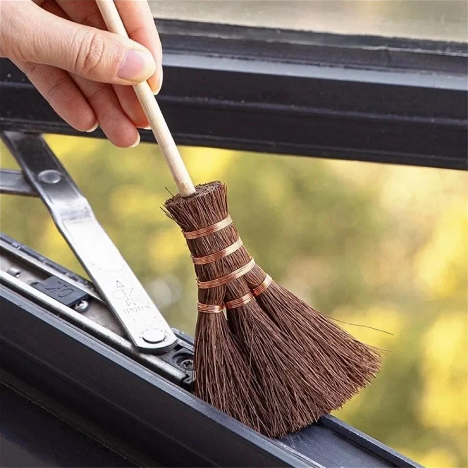 Escoba de Palma Mini escobas de Pelo Suave for Barrer Suelos Madera, Cepillo Teclado Trenzado Paja, 1-10 Uds