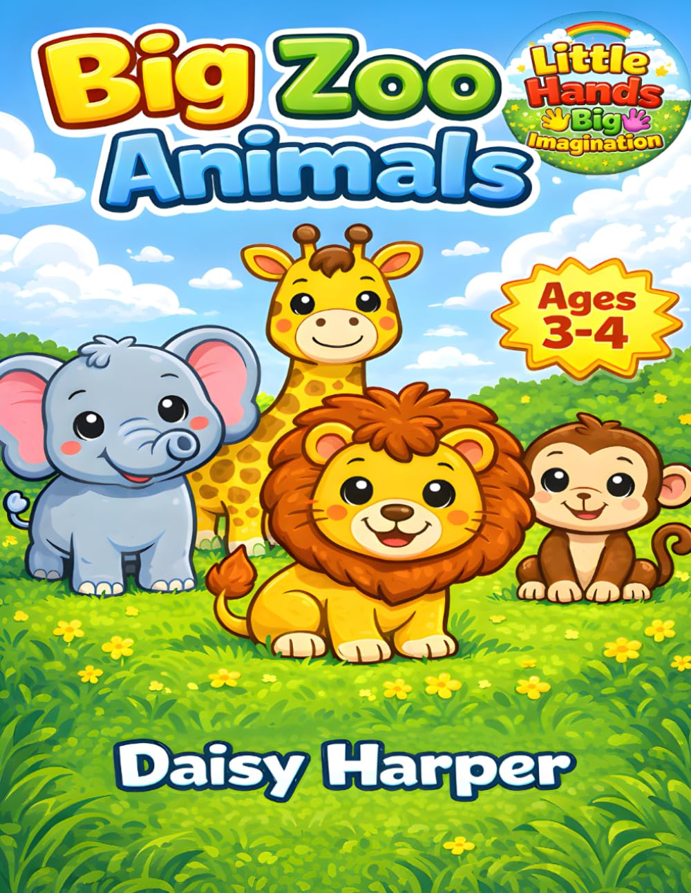 Big Zoo Animals: A Bold and Easy Coloring Book for Toddlers Ages 3–4 (Little Hands Big Imagination)