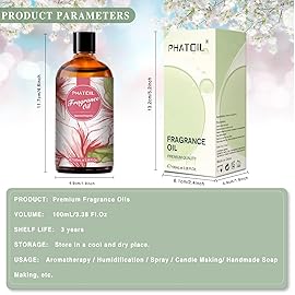 PHATOIL 3.38FL.OZ Japanese Magnolia Fragrance Oils for Aromatherapy, Essential Oils for Diffusers for Home, Perfect for Diffuser, DIY Candle and Soap Making, DIY Scented Products - 100ml