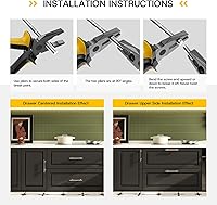 Vista 8 de Rergy Manijas de Gabinete Tiradores de Cajón y Pomos, Paquete de 5 Níquel Cepillado y Oro Centro de Orificio de 3 Pulgadas, Herrajes de Cocina