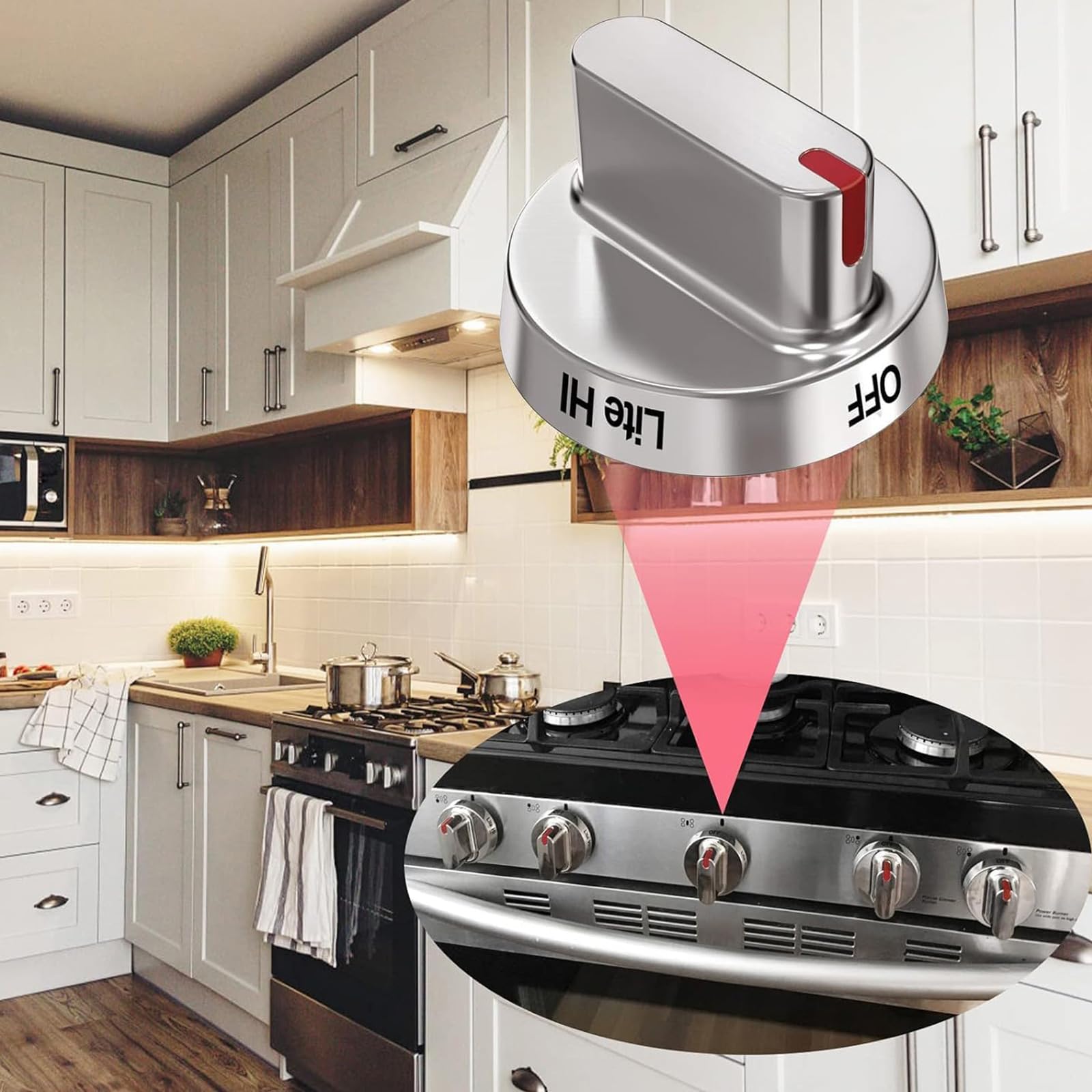 Burners Knob Top Control for FX510BGS XAA-02 FX510BGS XAA-01 FX510BGS XAA-00 NX58F5500SS AA-00 Oven Stove Knob