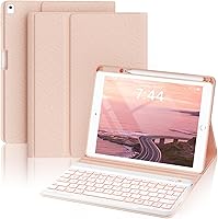 Vista 24 de OYEEICE Funda para iPad de 9ª generación con teclado de 10.2 pulgadas 2021, teclado BT desmontable con magnético, funda para iPad Air de 3ª
