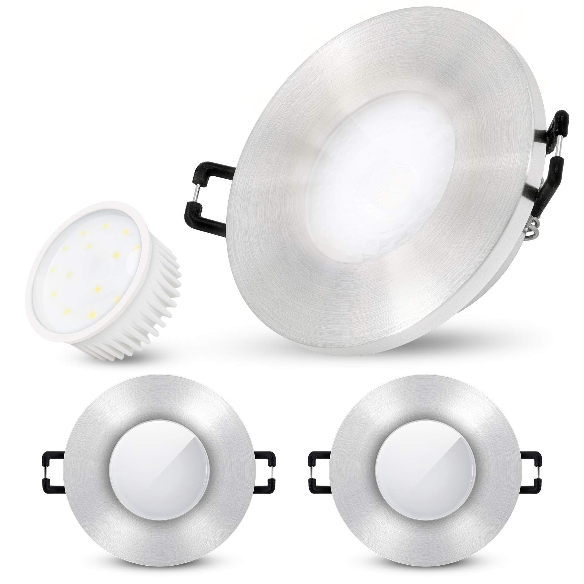 Support 4 Spots Led Encastrable Orientable Design Alu Brossé - Kanlux