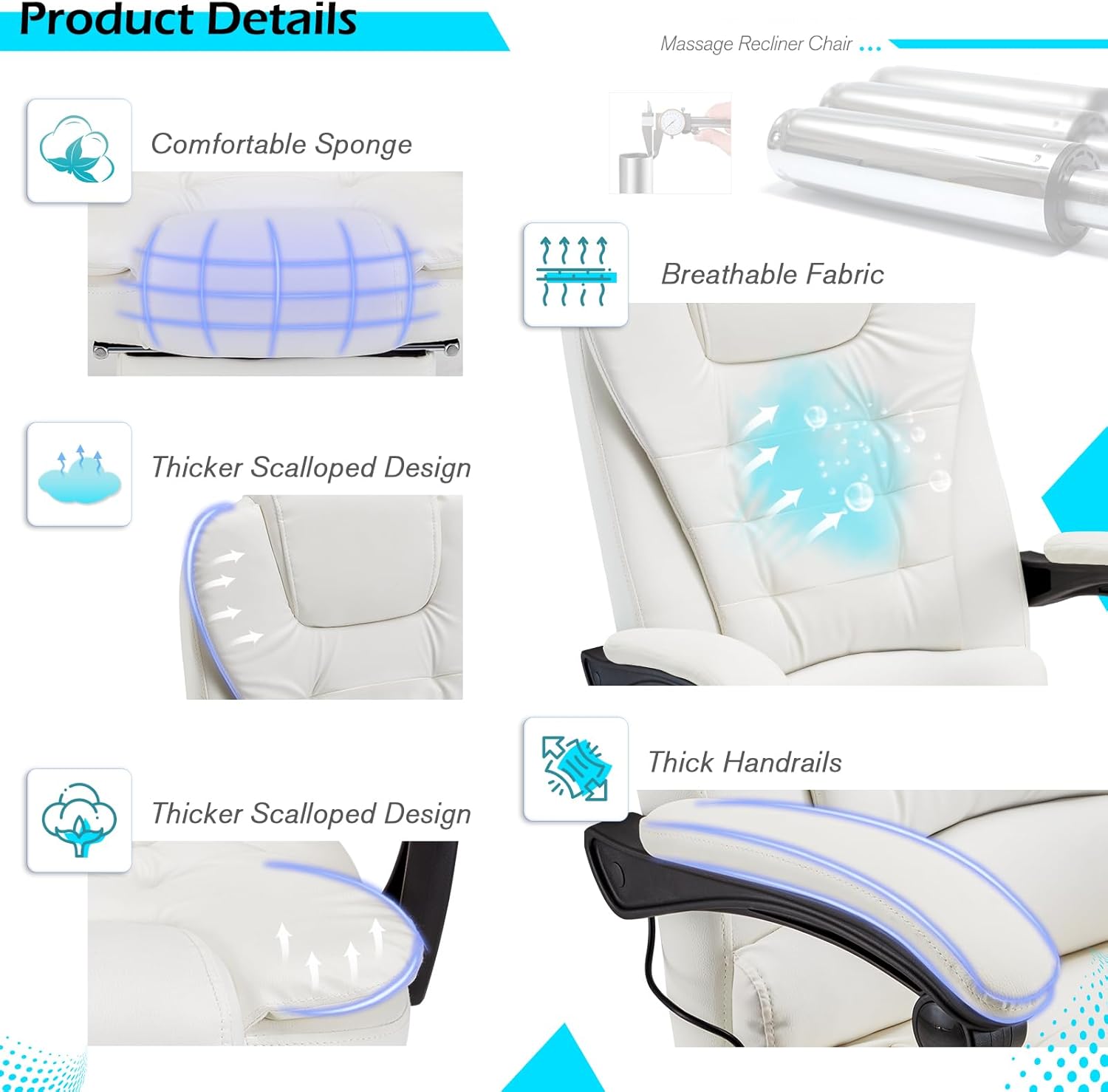 Massage remote control for the YODOLLA office chair