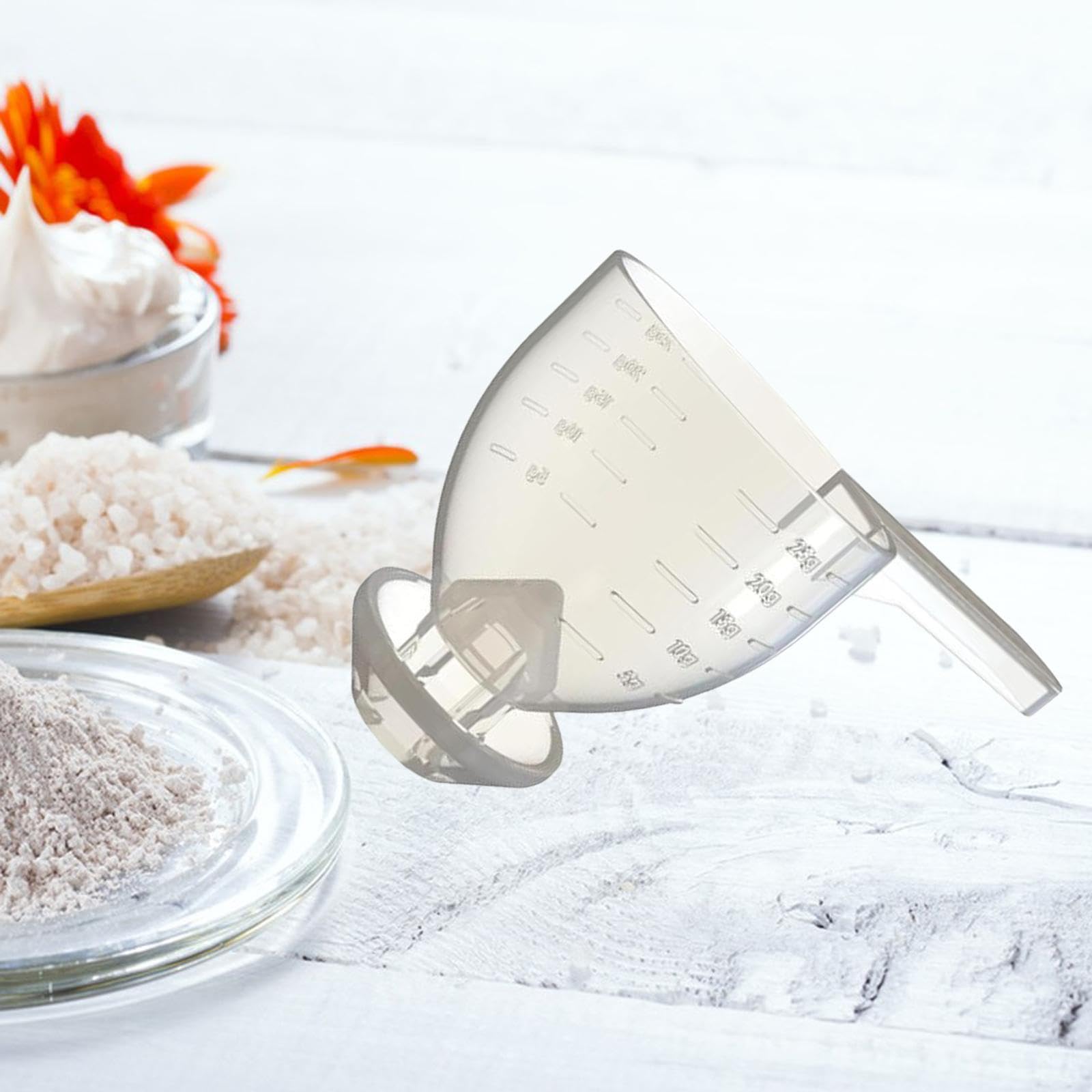 Baoblaze 3 Dosatori con Graduata, Strumento di Misurazione Professionale Multiuso per La Cucina, Imbuto per Polveri, Ideale per Campeggio E per Co, 5 pezzi