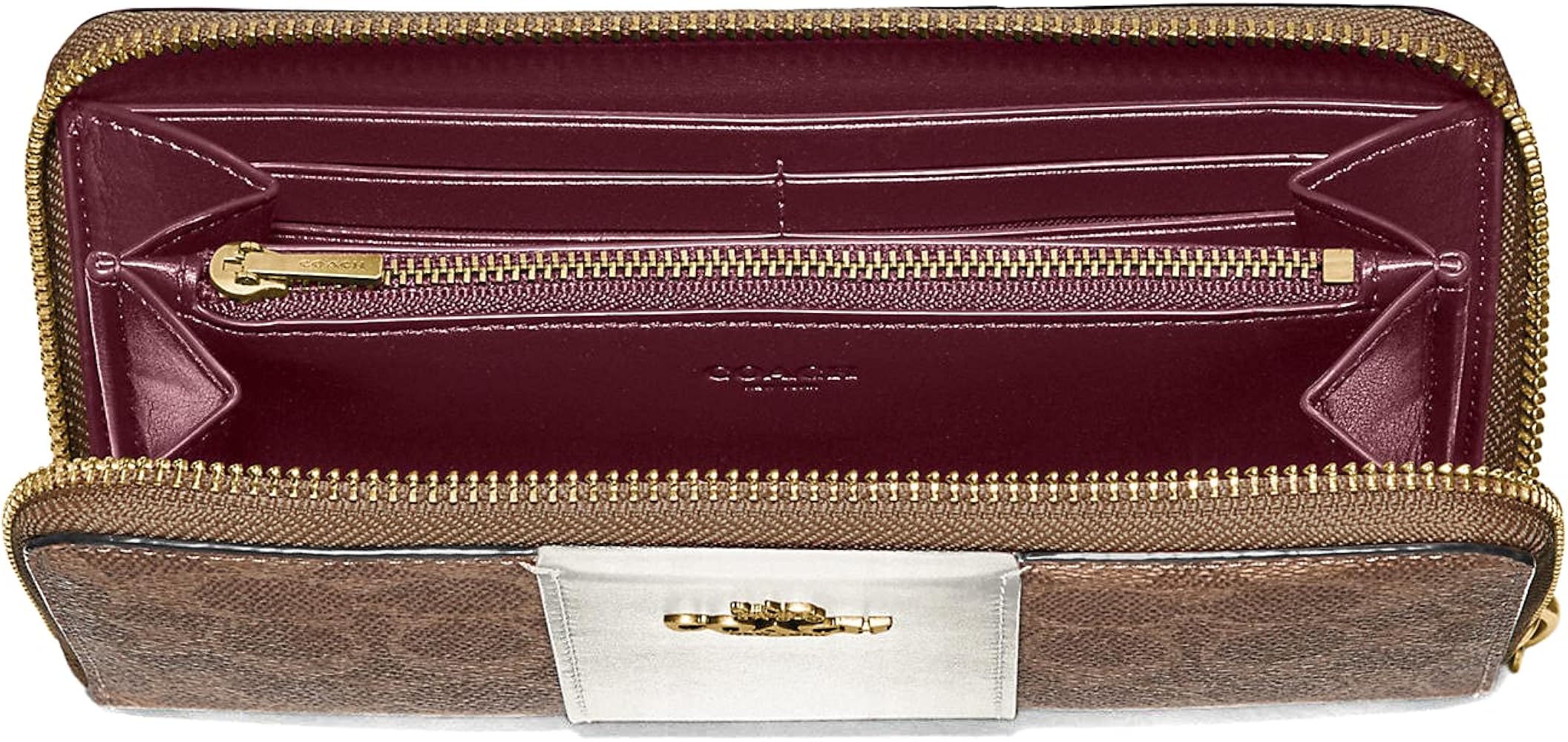COACH SIGNATURE ACCORDION ラウンドファスナー Amazon.co.jp: COACH (コーチ) ラウンドファスナー長財布 Colorblock