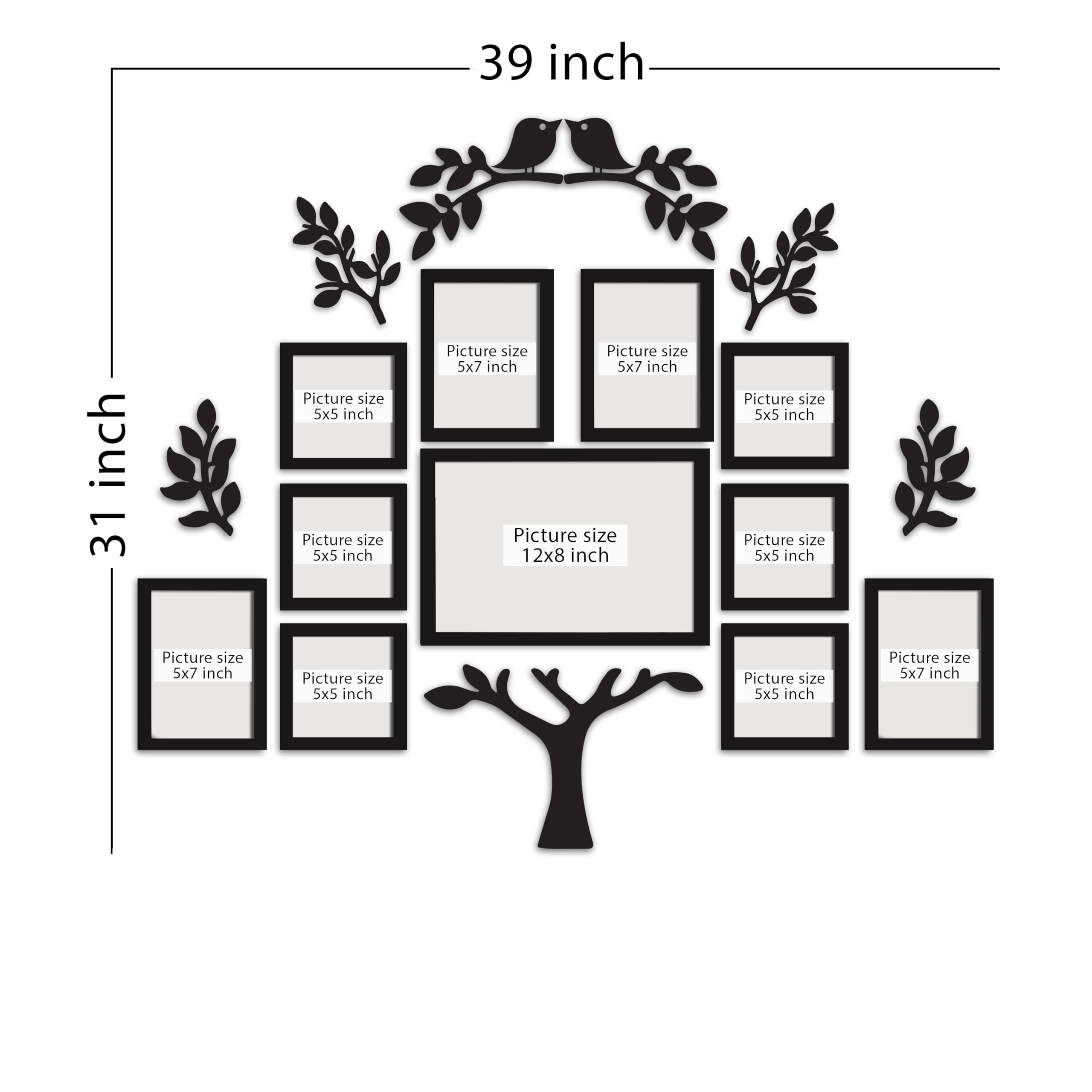Family Tree Photo Frame Set - Decorate Your Walls! -3