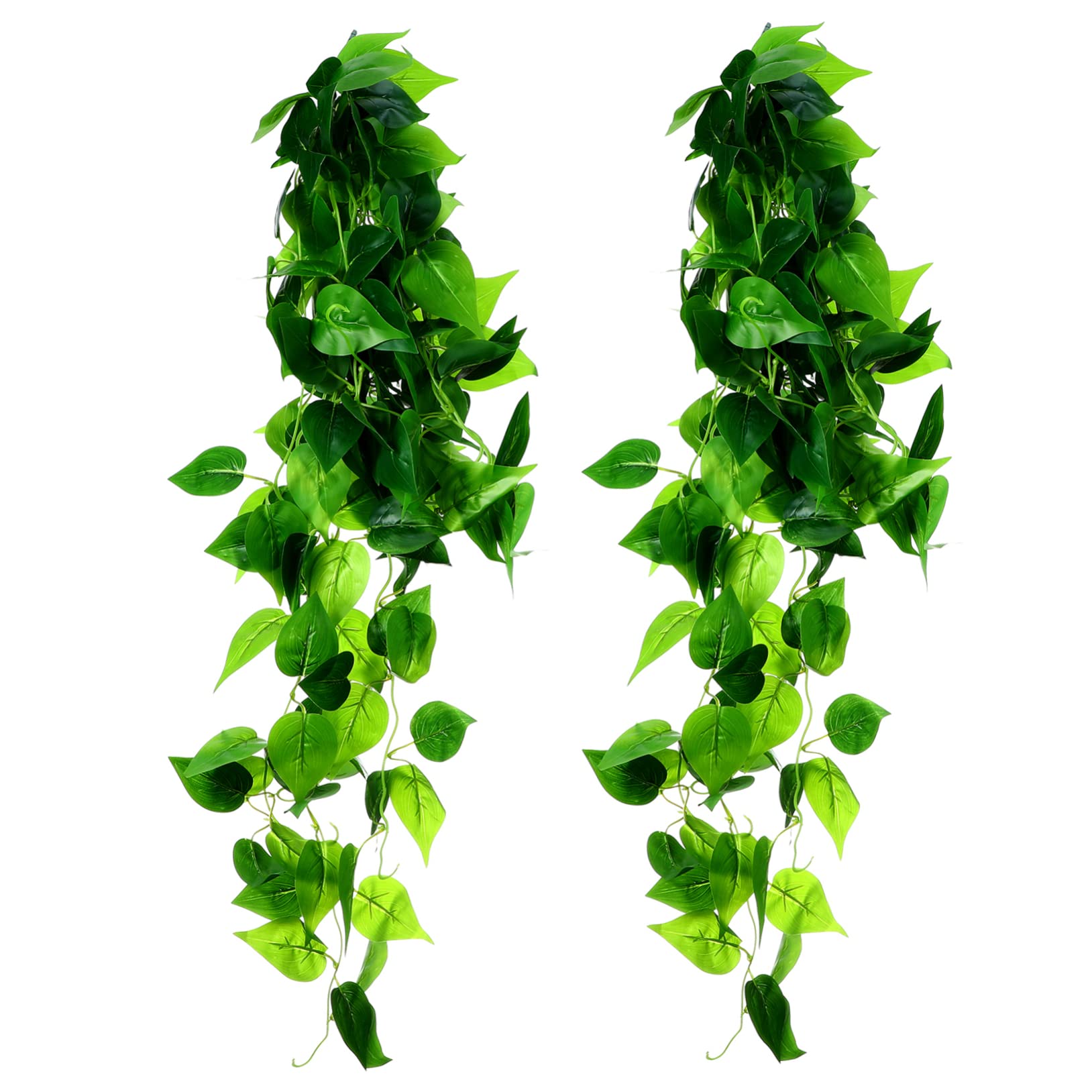 BESPORTBLE Artificial Green Leaves for Reptile Terrarium Fake Plant Decor Geckos Snakes Tank Accessories Set