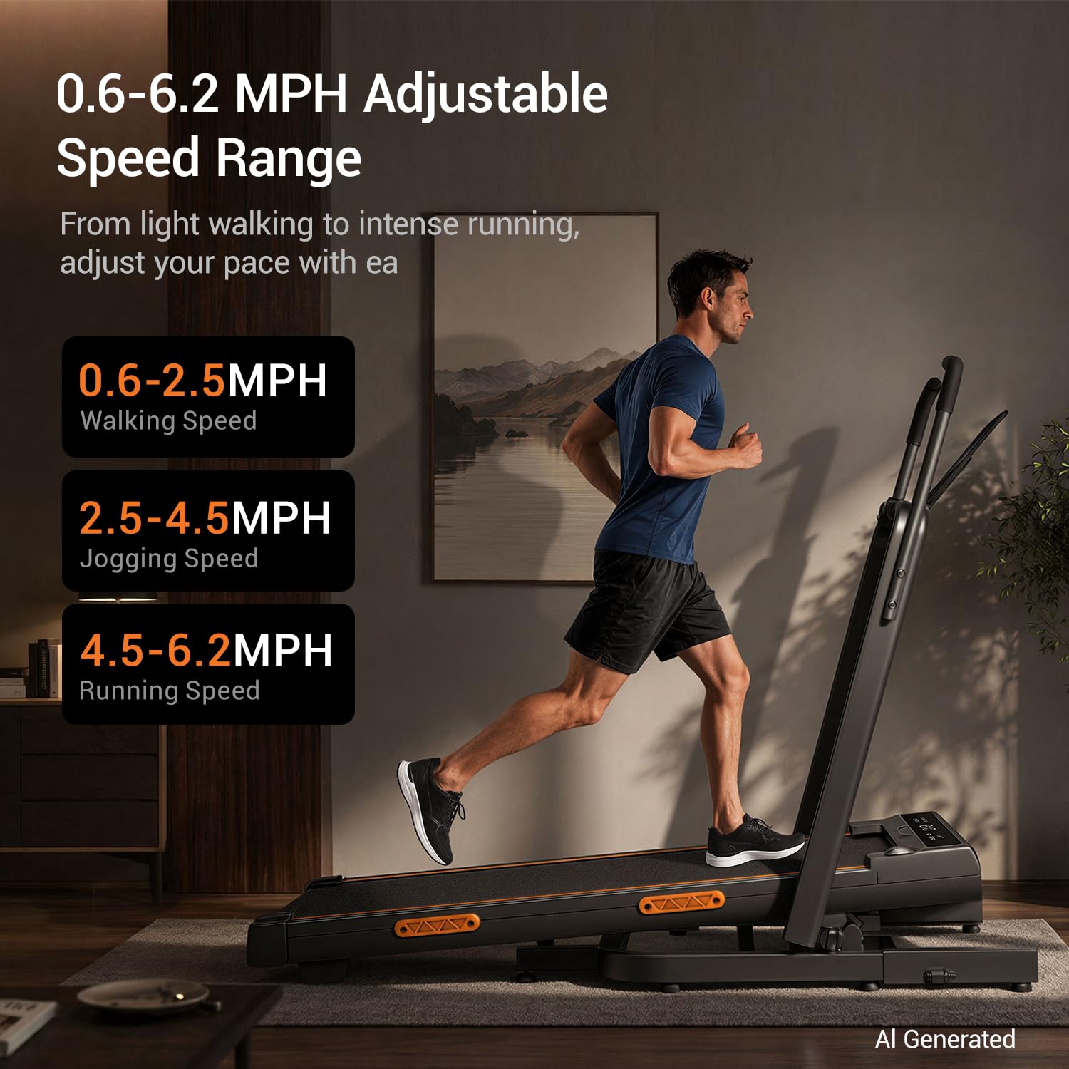 CURSOR 15% Cinta de Correr Plegable con Inclinación 12KM/H | Cinta de correr inclinable, cinta de correr doméstica con motor de 3,0 CV