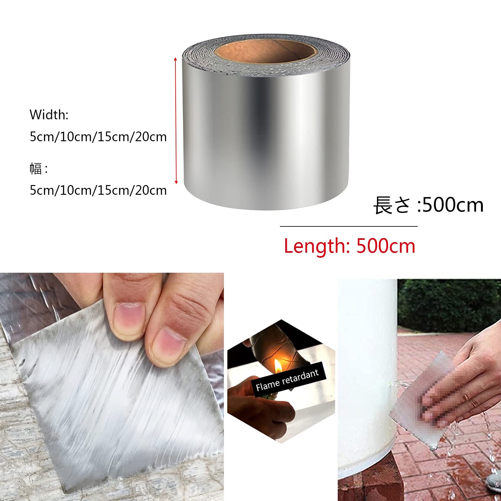 nastro butilico, nastro per tetti, 1 rotolo, nastro sigillante butilico rinforzato anti-perdite, riparazione multiuso for sigillatura di tubi, barche, crepe sul tetto, tende da sole, nastro for ripara