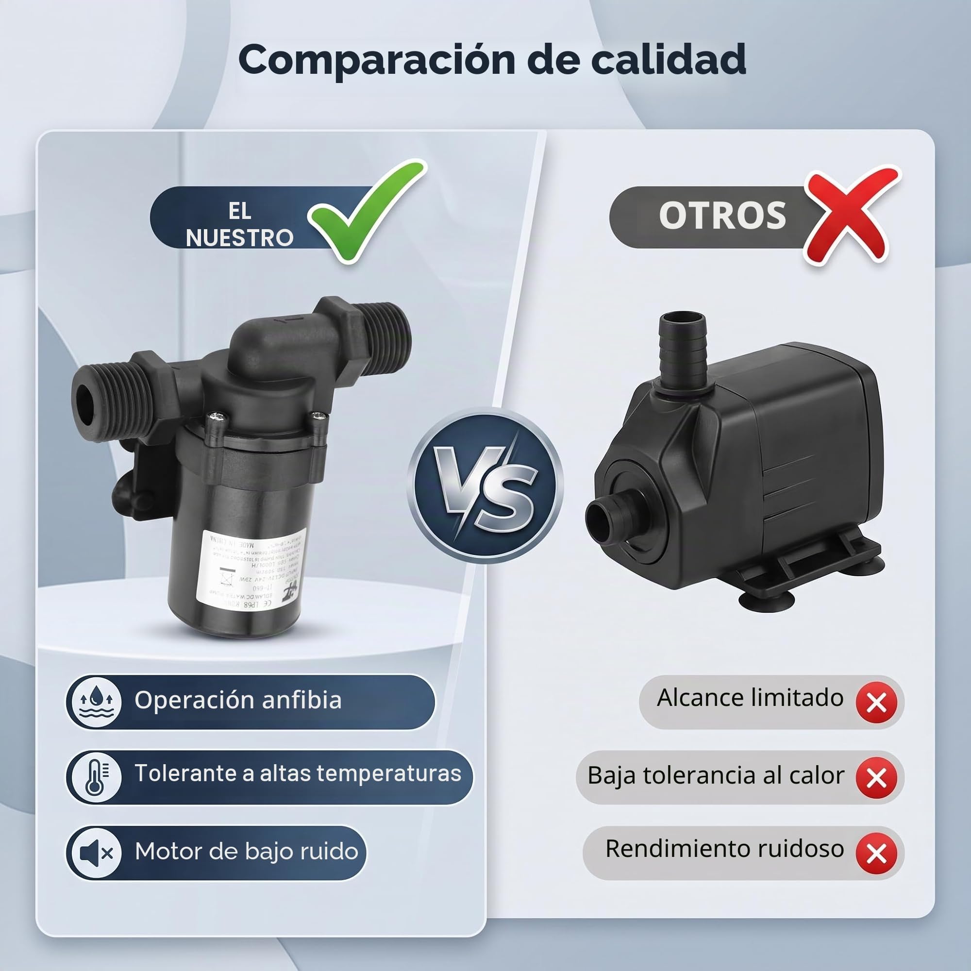 JT-660D-24 Bomba de Agua sin Escobillas de 24V DC, Bomba de Agua Sumergible Ecológica de Bajo Ruido para Calentador de Agua Solar
