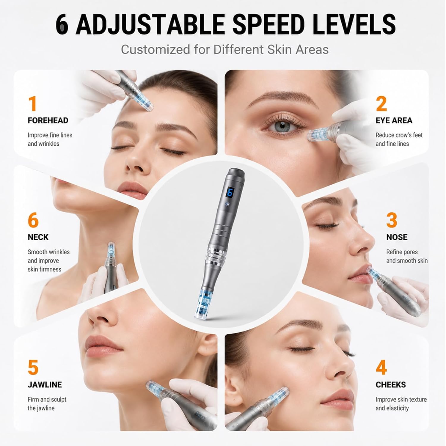 Dr Pen Microneedling Pen M8 for Home Use - Adjustable Derma Stamp for Men & Women
