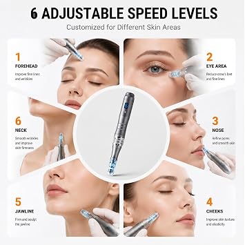 Dr Pen Microneedling Pen M8 for Home Use - Adjustable Derma Stamp for Men & Women