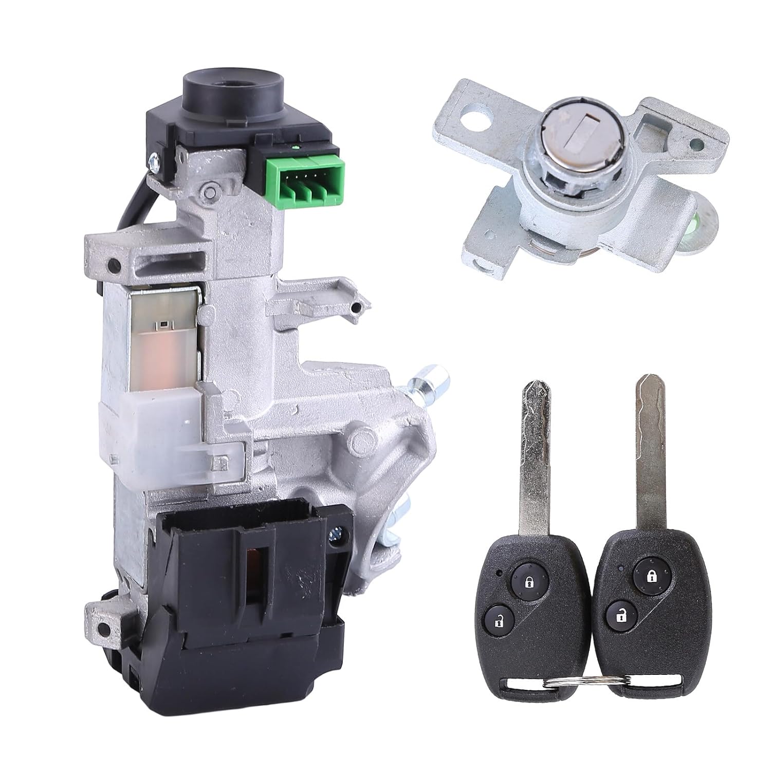 72185-SHJ-A01 Ignition Switch Lock Cylinder Assembly Compatible for 2005-2010 Honda Odyssey Ignition Switch Cylinder Door Lock with 2 Keys, Complete Ignition Key Switch Cylinder & Door Lock Set