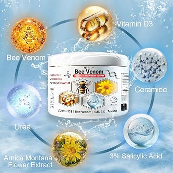 Bee Venom Multi Symptom Face Cream, Professional Bee Venom Cream, for All Skin Types (2 Bottle)
