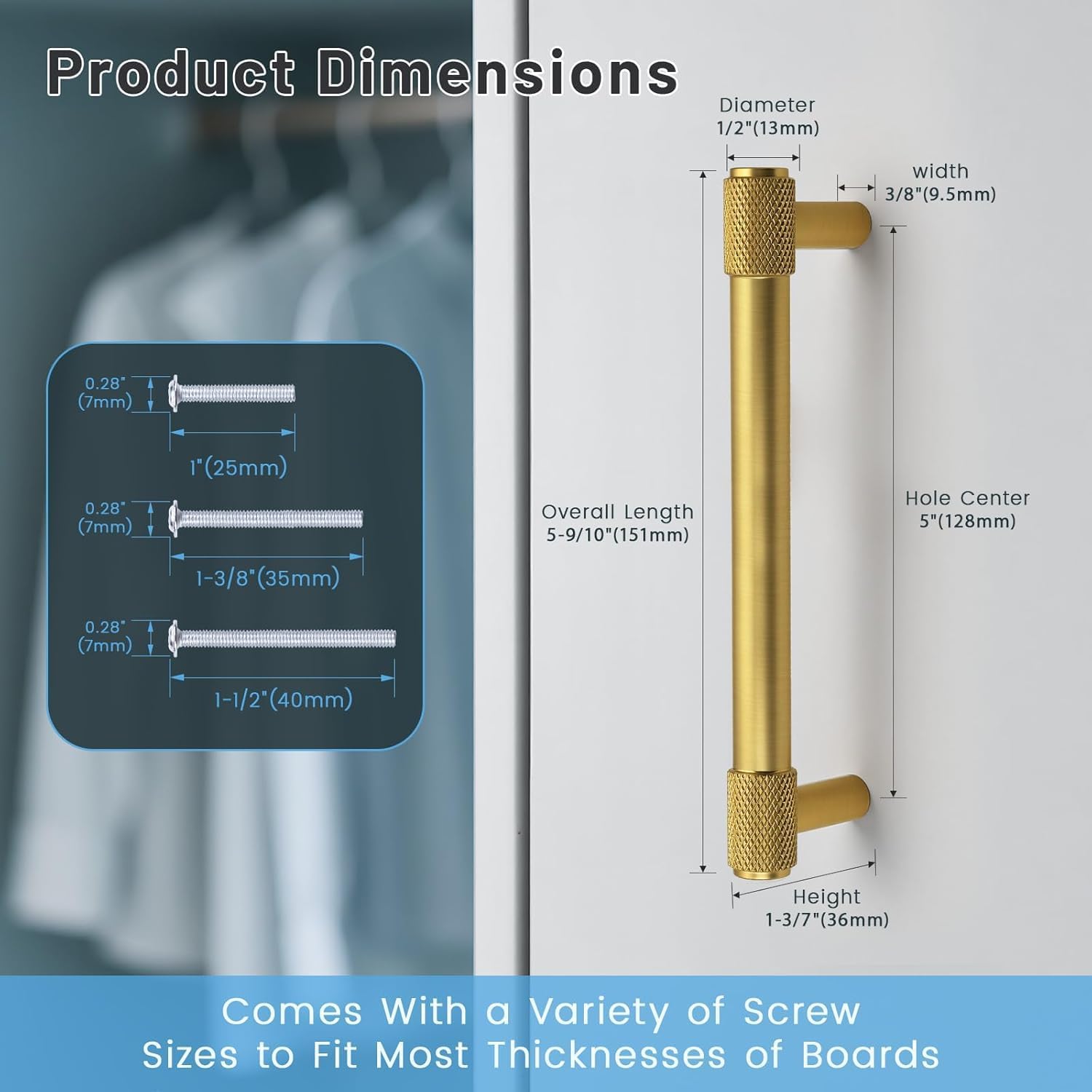 KNOBWELL 6 Pack Knurled Vintage Antique Champagne Bronze Solid 3 Inch（80mm） Hole Center Cabinet Handles Drawer Pulls for Kitchen Cabinet Pulls Cabinet Hardware,Aluminum Alloy Cupboard Handles