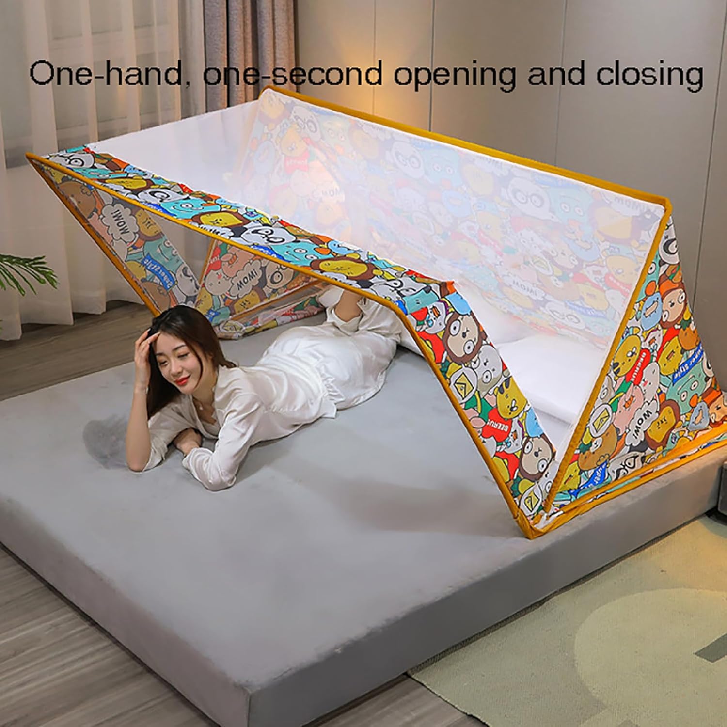 Mosquito Net Tent Folding Large Portable Netting Tent Bottomless Mosquito Netting for Twin to King Size Bed for Indoor Outdoor Travel Camping,100 * 190 * 80cm
