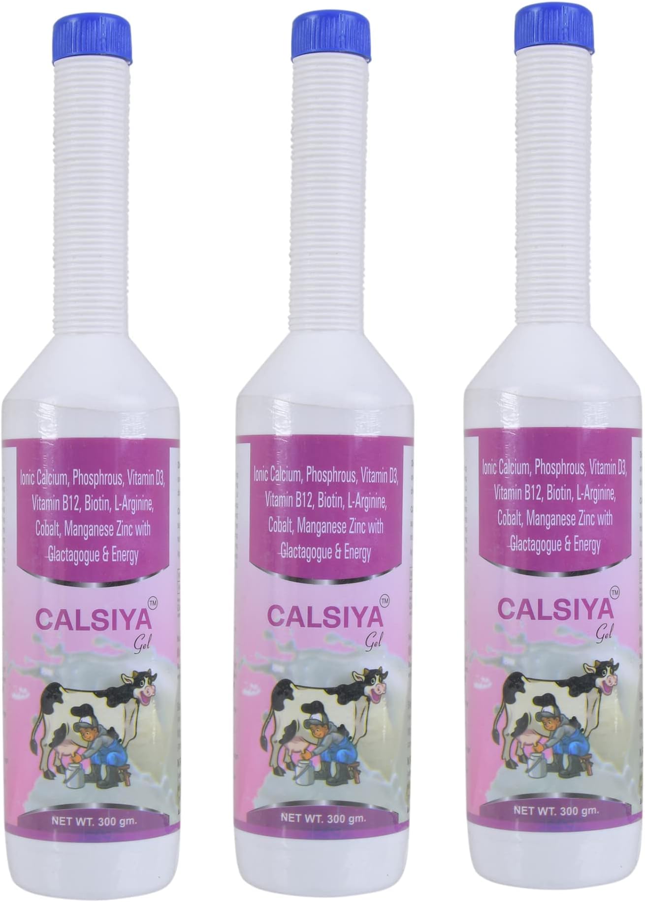 Multivitamin and Calcium Tonic for Cow for Milk Booster Calcium Liquid Supplement for Cows Improve Metabolism Digestive System Blood Calcium Level Pack of 3 (300 Grams Each)