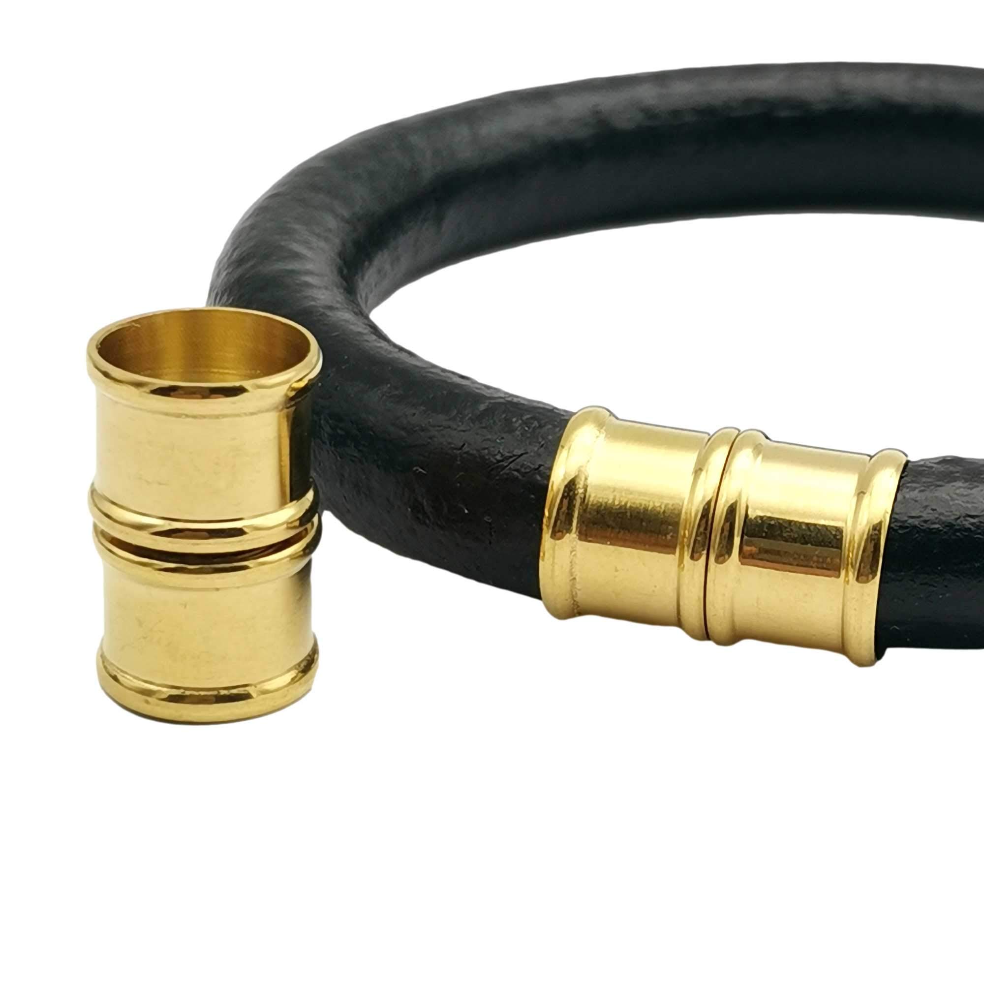 Chapado Oro Collar Pulsera 4 Cierres Magnéticos Redondos Para Joyería - 16 Mm, Chapados En Oro, Muy Fuertes THEBEADSELECTION Imán Fuerte