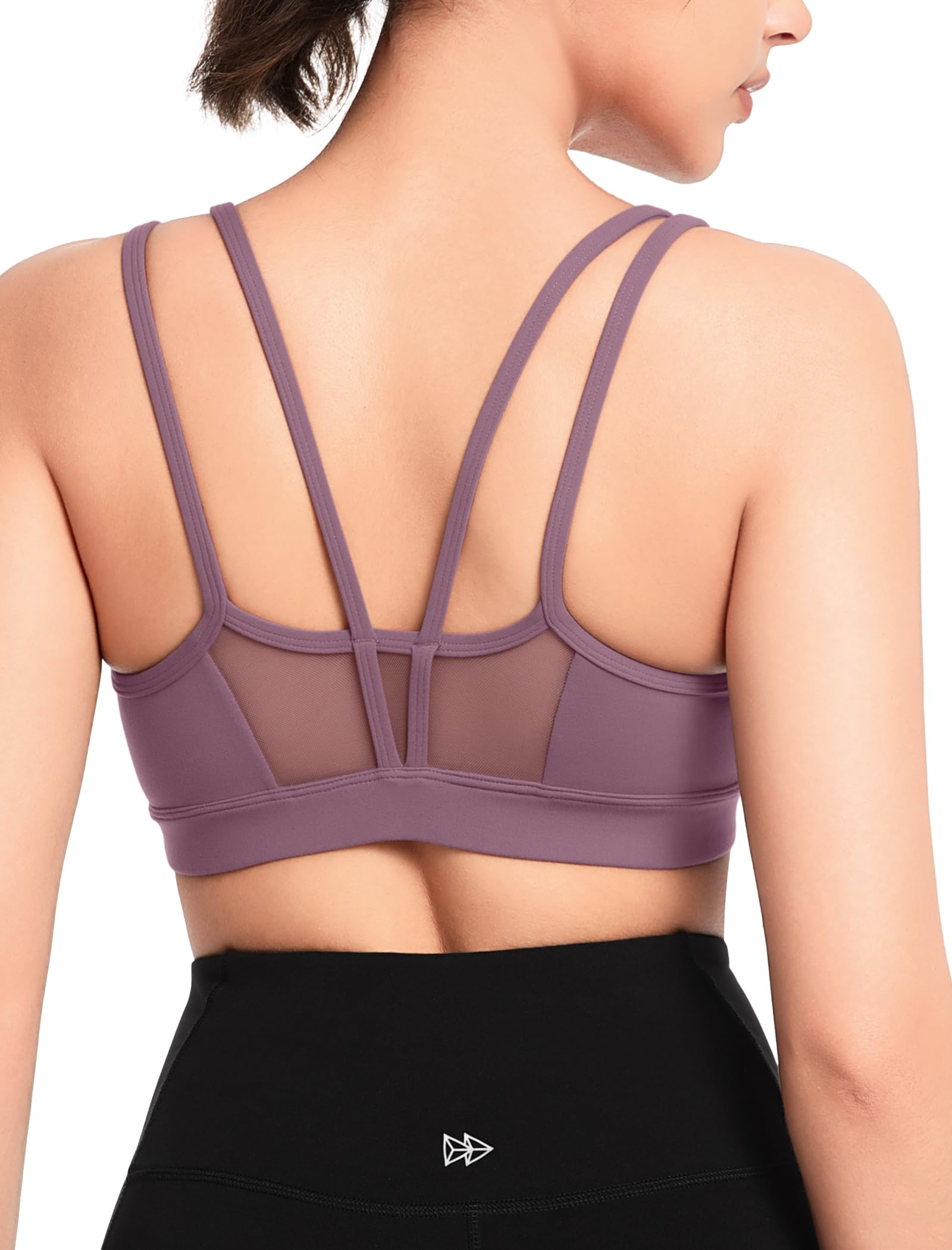 Yvette Soutien-gorge de sport léger série Cloud pour femme style épissure en maille