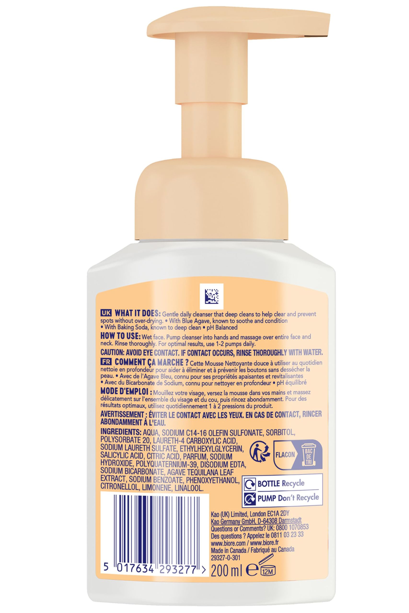 Biore Mousse Nettoyante BHA Anti-Boutons 200ml