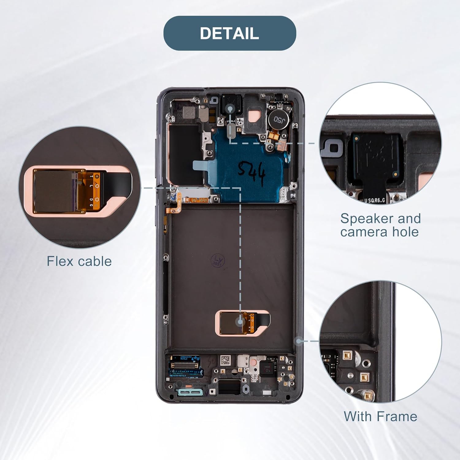 OLED Digital Display Compatible with Samsung Galaxy S21 5G SM-G991U SM-G991B 6.2" LCD Display Touch Screen Assembly with Tools Support Fingerprint（with Frame）