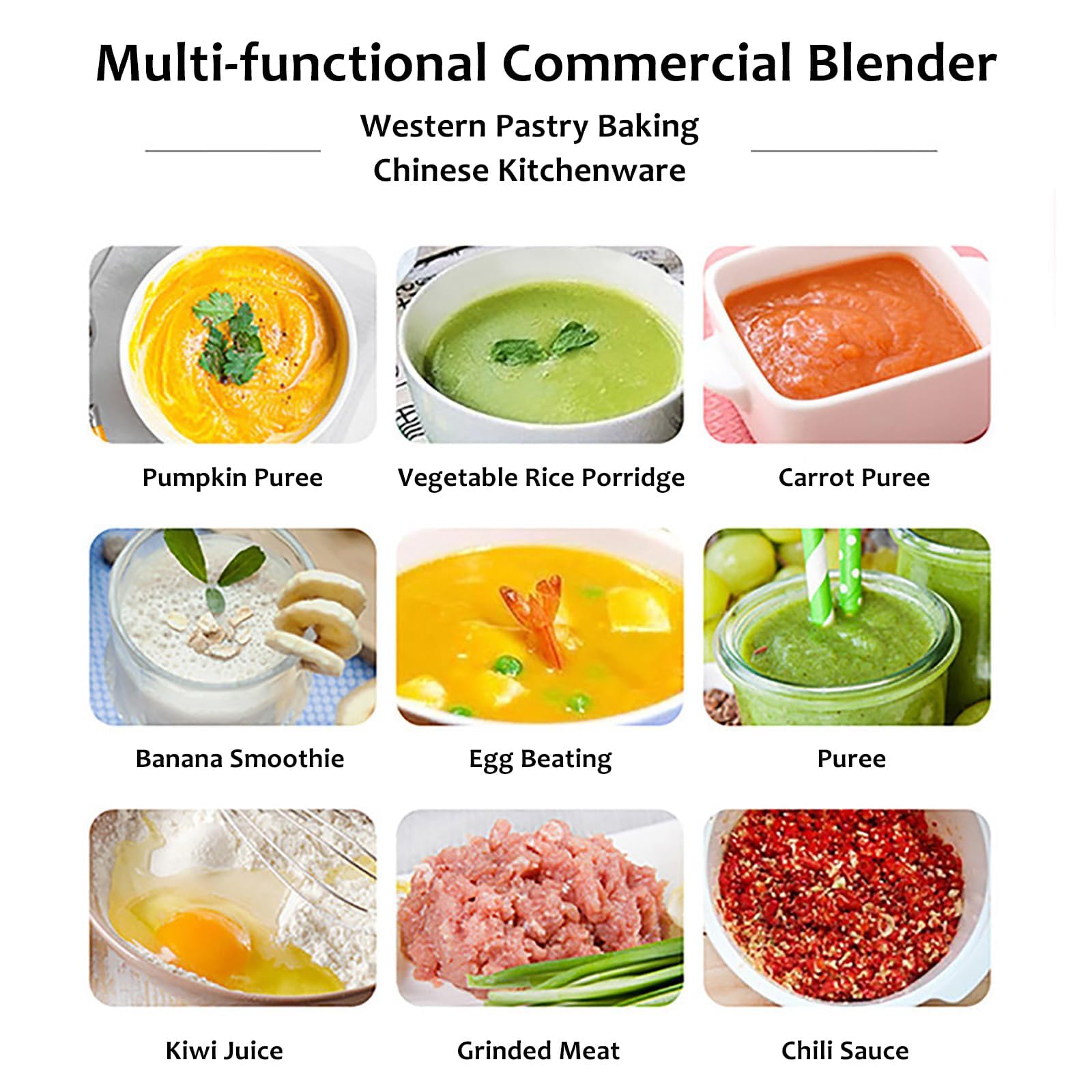 Elektryczny blender kielichowy o mocy 750 W, komercyjne blendery spożywcze, prędkość 12000 obr./min, zdejmowana konstrukcja o długości kija 530 mm, do zup, sosów, puree ziemniaczanego, śmietany