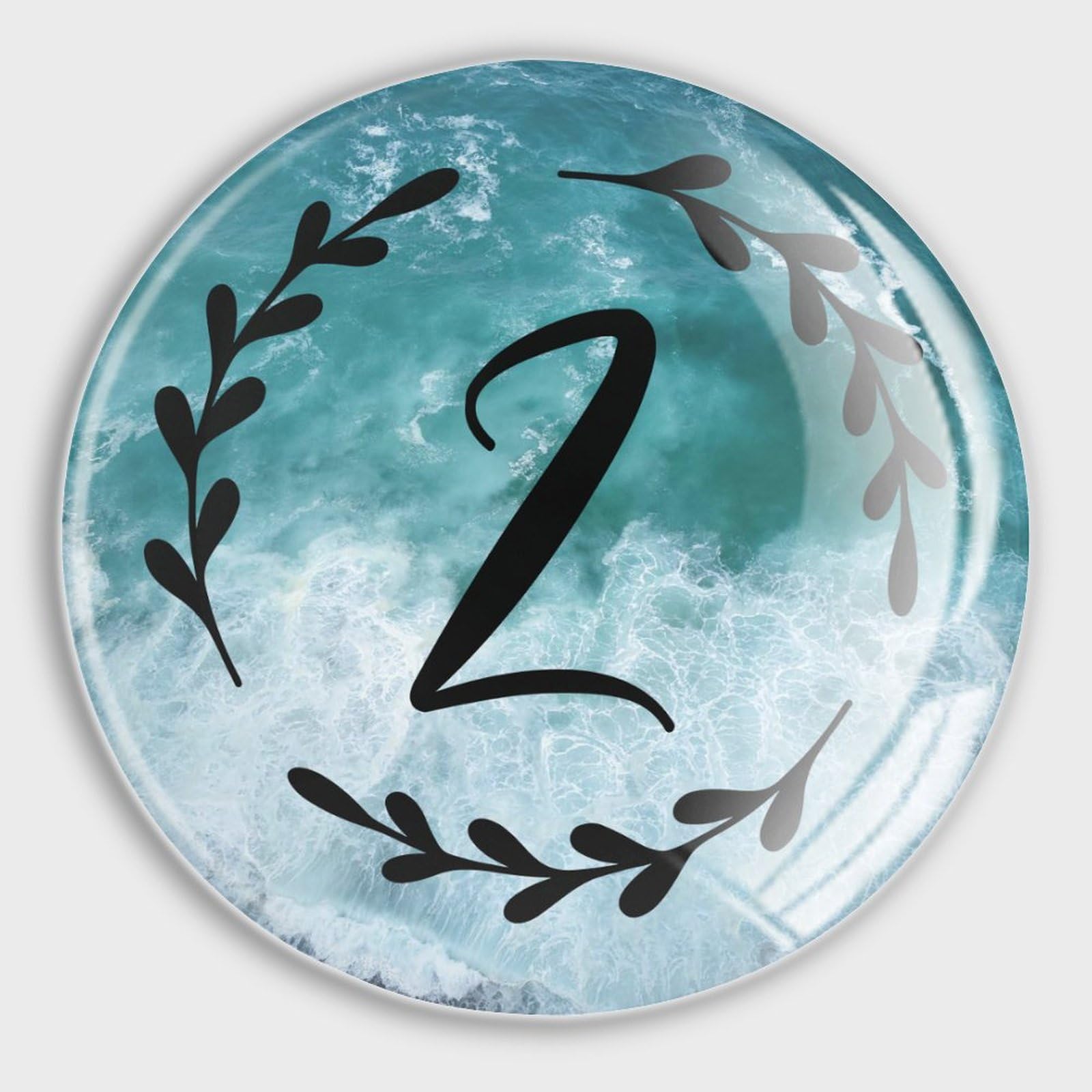 Imanes fuertes de nevera con monograma Z inicial de cristal decorativo para cocina