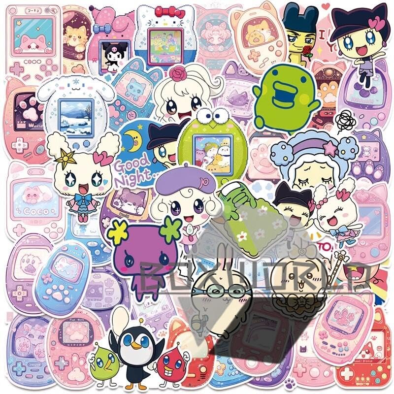 Amazon.co.jp: たまごっち ステッカー 防水 シール 50枚セット カラー
