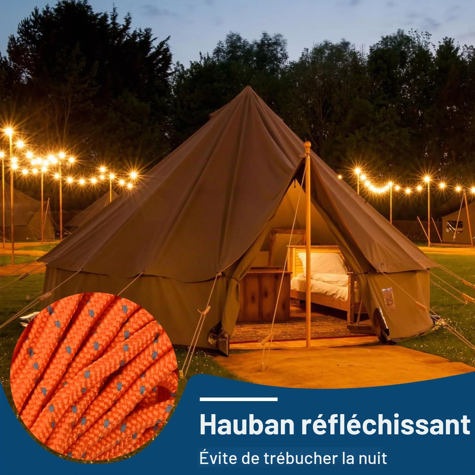 4 Pièces Corde Tente Camping Réfléchissante, 6mm x 5m Cordes à Cliquet avec Tendeurs, Paracorde Corde en Nylon, Crochets à Cliquet pour Camping Randonnée Plantes Lampe (Rouge)