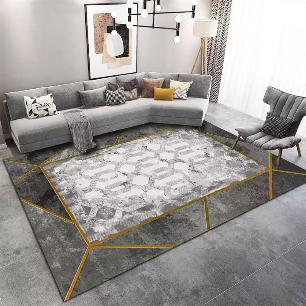 Tapis chambre à rayures grises pour créer un espace cocooning et douillet