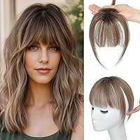 Vista 8 de Ms Taj Extensiones de cabello humano real con clip 360 para mujer, para uso diario (marrón oscuro)