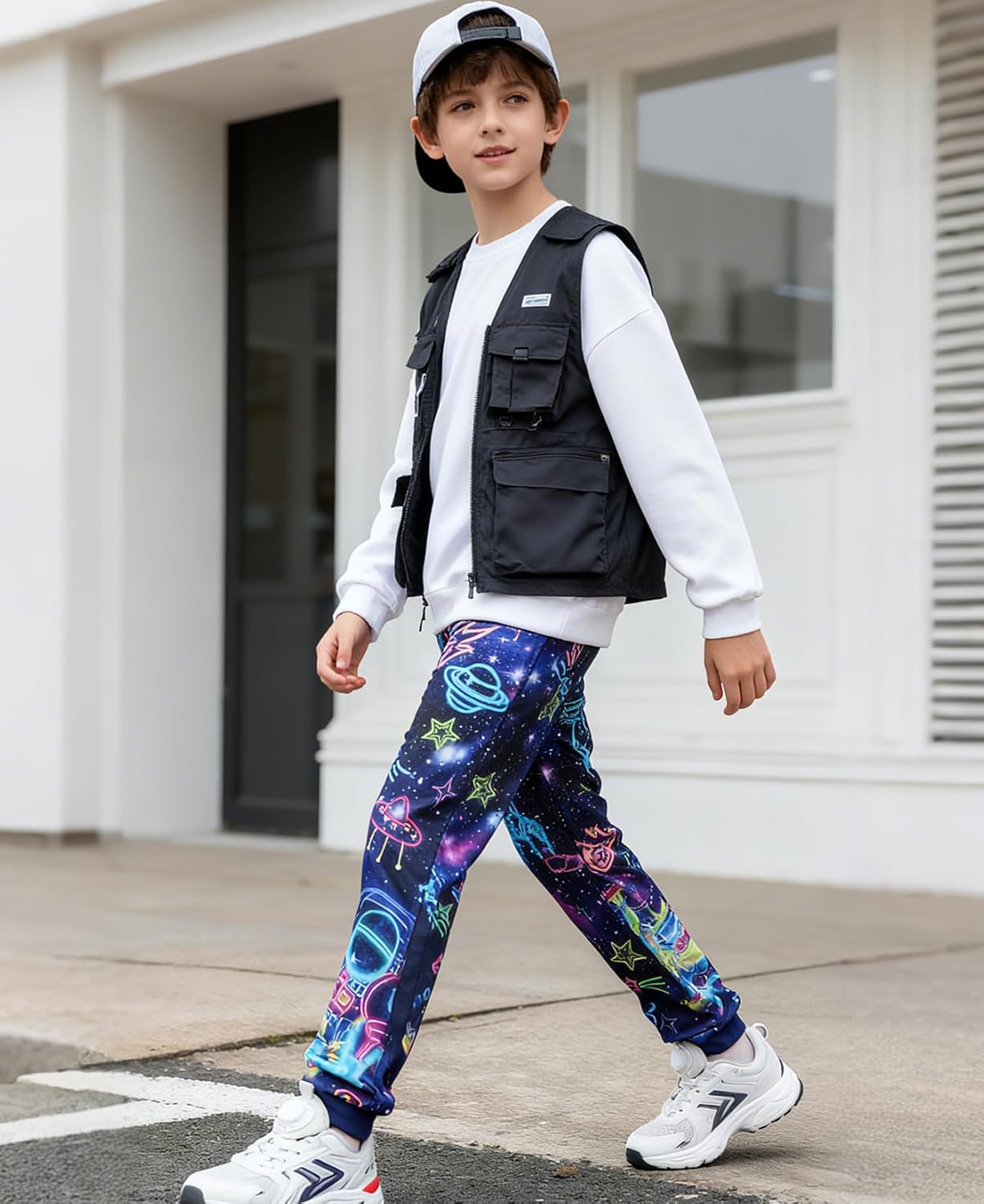 Idgreatim 6-16T Boys Jogger Pants Funny 3D Graphic Sweatpants Kids Casual Sport Trousers with Pockets - Image 4