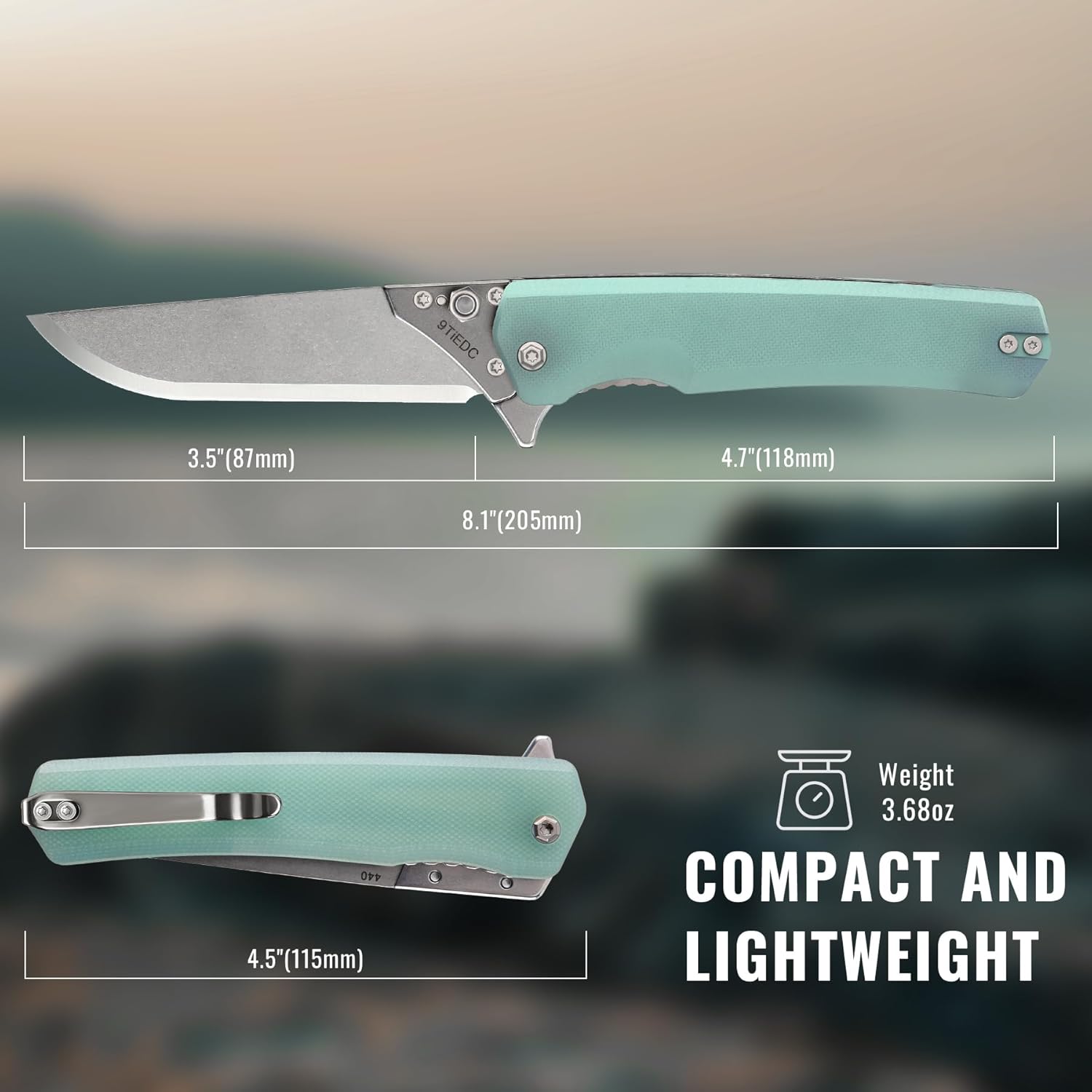 Folding Pocket Flipper Knife, 4pcs Replaceable Blades, 3.5" 440 Steel Blade G10 Handle EDC Knife with Pocket Clip for Men Women, Sharp Camping Survival Hiking, Outdoor or Indoor Carry Knives
