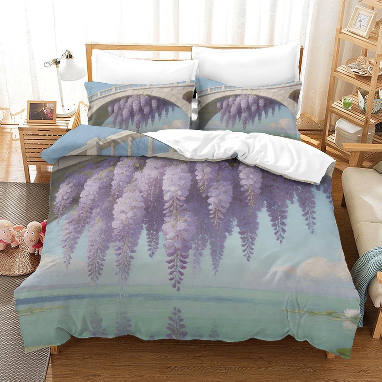 Housse de couette Forêt Fraîche 3D 260x220 cm en microfibre