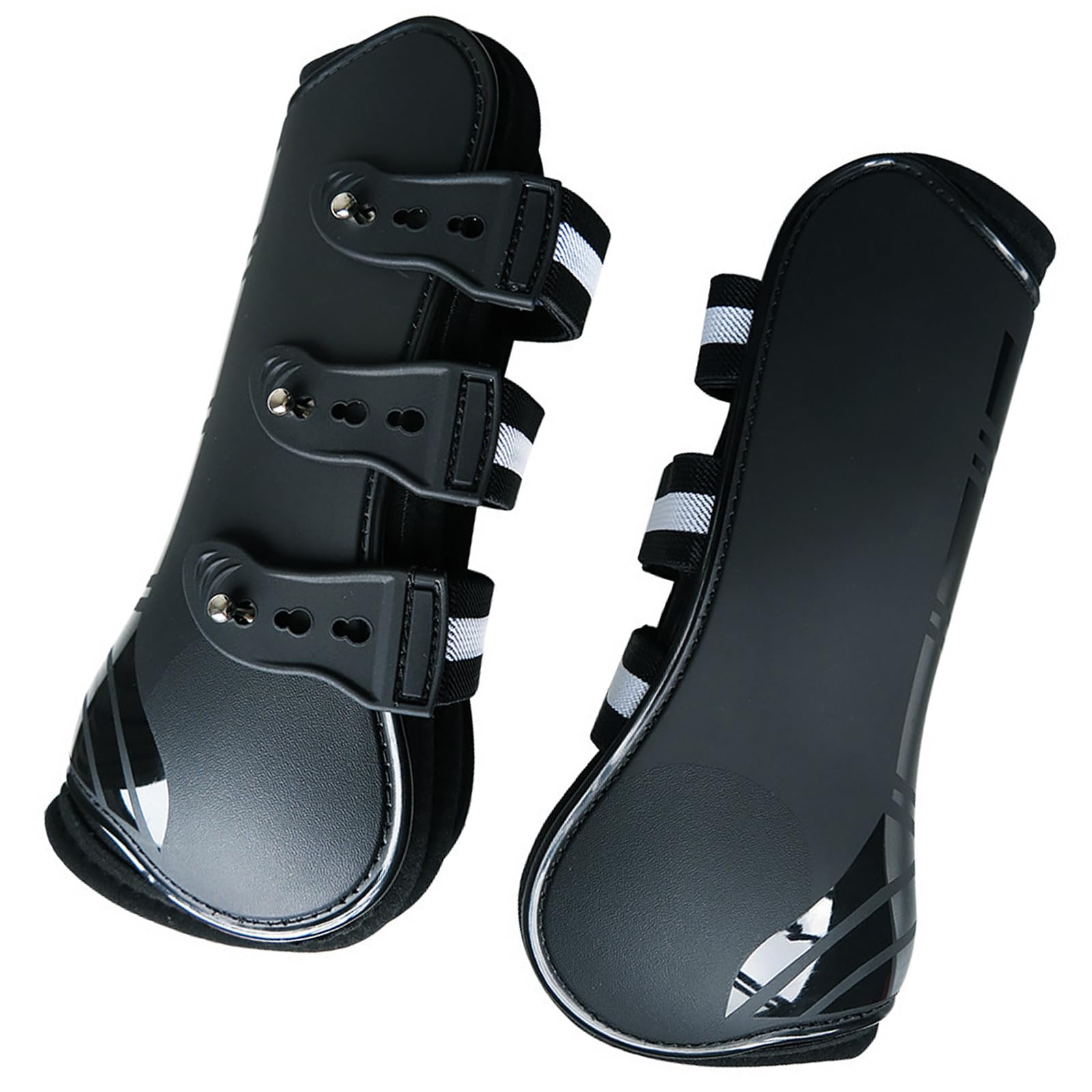 PU Shell Cavallo Tendine Boot Assorbimento Shock Equestri Leg Wraps Equitazione Leg Guard Facile da Usare Tendine Boot