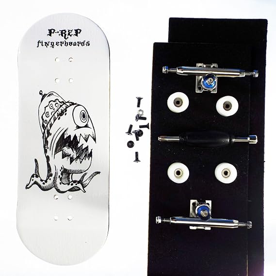 P-REP V2 Pro Performance Complete Wooden Fingerboard kit with Urethane Wheels and Bushings 34mm - Alien Brain