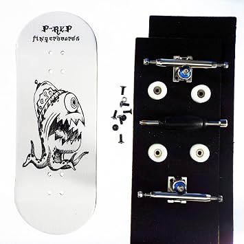 P-REP V2 Pro Performance Complete Wooden Fingerboard kit with Urethane Wheels and Bushings 34mm - Alien Brain