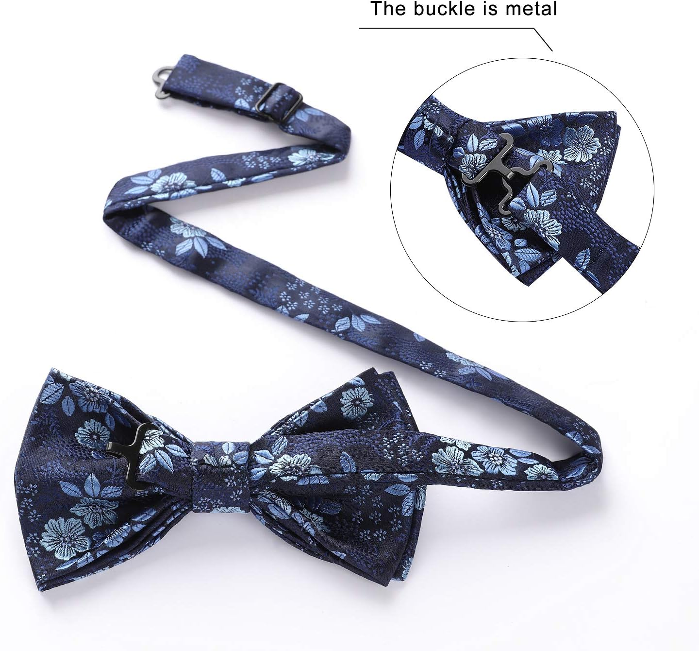 HISDERN 3/6 Pack Bow Tie Adjustable Paisley Plaid Dot Pre-Tie Bowties Classic Formal Bow Ties for Men Tuxedo Wedding