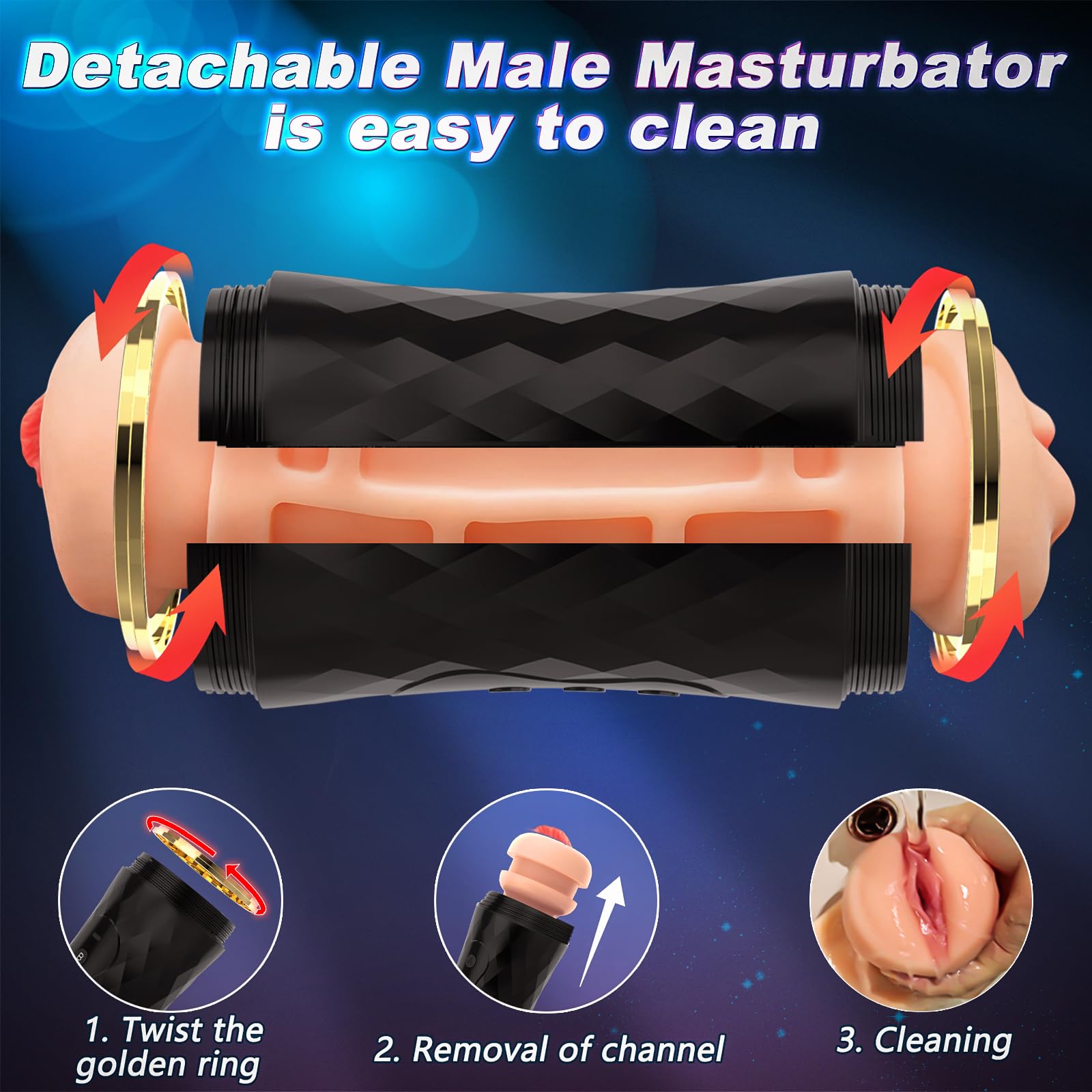 Masturbatore maschile Masturbtore con 10 vibrazione Sex toysper per uomini 2 IN 1Giocattoli Sessuali Giochi Erotitici Sexy per uomo Massaggiatore uomo sesso automatico