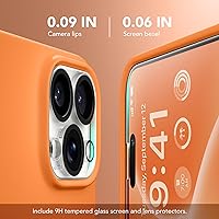 Vista 1332 de GONEZ Funda de silicona para iPhone 15 Pro Max, compatible con Magsafe, protector de cámara + protector de pantalla, forro de microfibra suave Negro